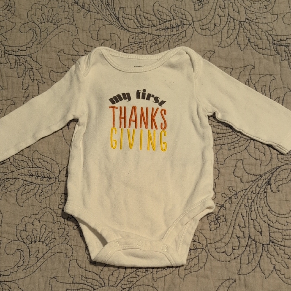 Carter's White Thanksgiving Bodysuit